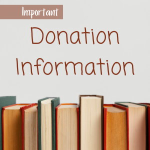 Please read this important information regarding donations.