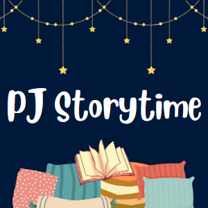 PJ Storytime. Books and pillows under stars.