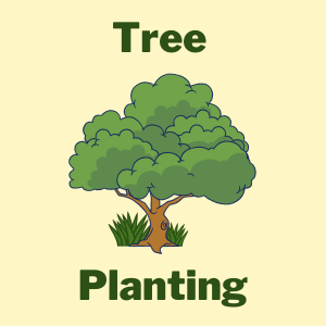 An image of a tree with the words "Tree Planting: